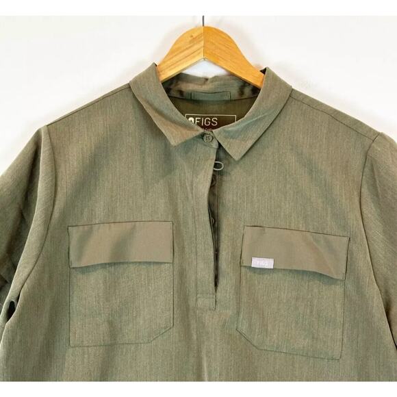 Figs Womens Saiya Scrub Top XL Workwear Short Sleeve Medical Uniform Nursing - Picture 2 of 8